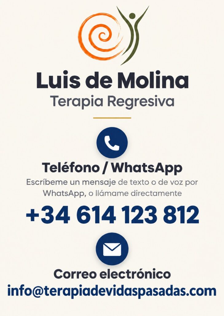 Tarjeta de vista de Luis de Molina. Terapeuta regresivo